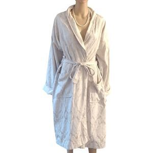 Vintage Victoria’s Secret Women's Size M/L Cream Towel Texture Waist Tie Robe